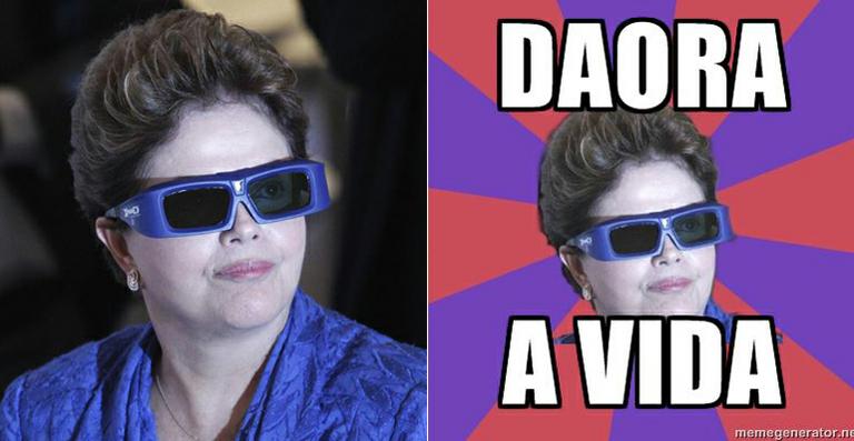 Imagem da brincadeira na internet envolvendo a Dilma 