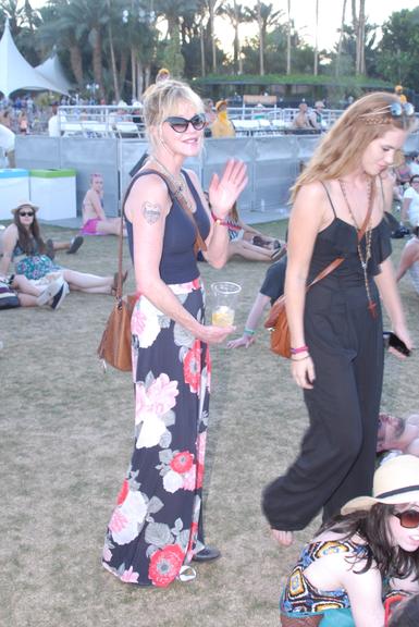 Melanie Griffith no festival de música de Coachella