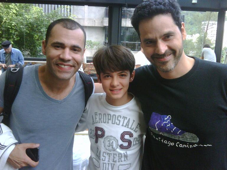 Rodrigo Santana, Eduardo Melo e Bruno Garcia no set de filmagens do filme 'De Pernas pro Ar 2'