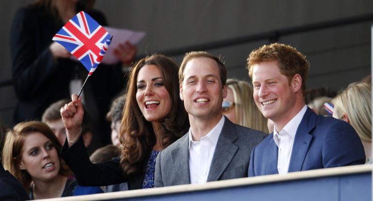 Princesa Beatrice, Kate Middleton, príncipe William e príncipe Harry