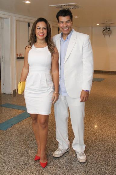 Mauricio Mattar com a noiva Keiry Costa