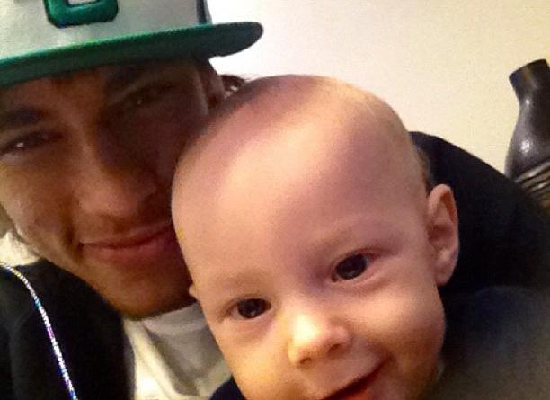 Neymar e o filho Davi Lucca