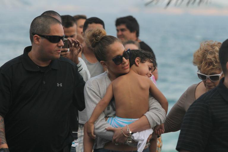 Jennifer Lopez e o filho Max no Rio de Janeiro