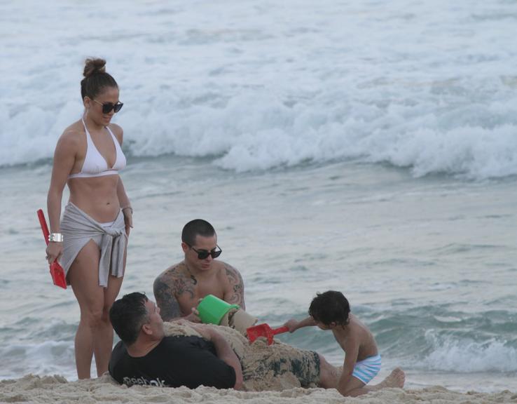 Jennifer Lopez e família no Rio de Janeiro