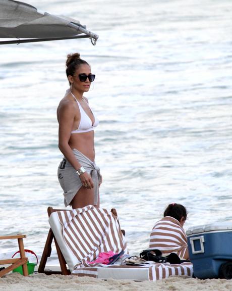 Jennifer Lopez e família no Rio de Janeiro