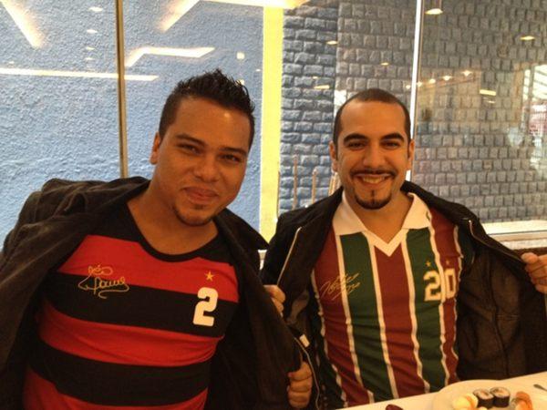 Bruno Cardoso e Sérgio Jr: parceria no Sorriso Maroto e rivalidade na torcida