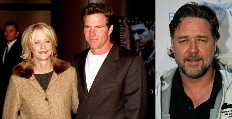 Meg Ryan foi casada por nove anos com Dennis Quaid. Quando a relação já estava por um fio, ela conheceu Russell Crowe e acabou engatando um rápido affaire com o ator 