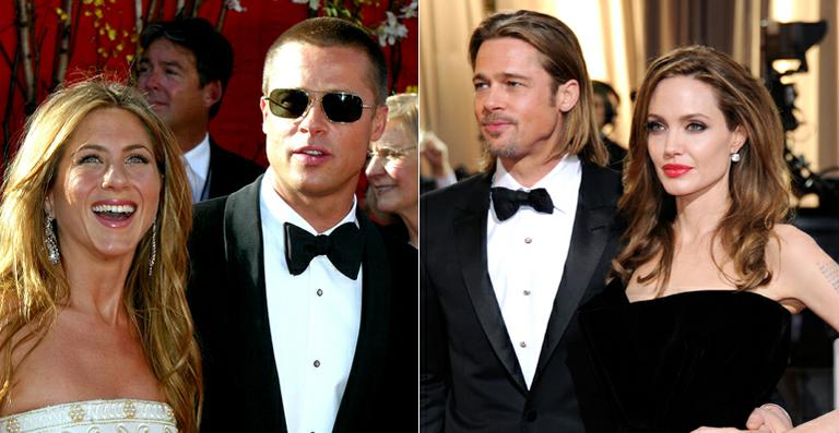 Brad Pitt e Jennifer Aniston eram o casal perfeito de Hollywood, até que o ator conheceu Angelina Jolie no set de 'Sr. e Sr.a Smith'. Ele se encantou pela colega de cena, terminou com Aniston e está com Jolie até hoje 