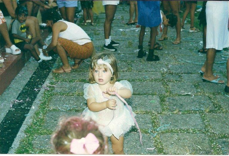 Com apenas um ano, Bruna Griphao já fazia festa no carnaval do Rio de Janeiro