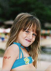 Bruna Griphao aos 4 anos, em Búzios (Rio de Janeiro)