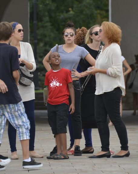 Filhos de Madonna visitam o Kremlin