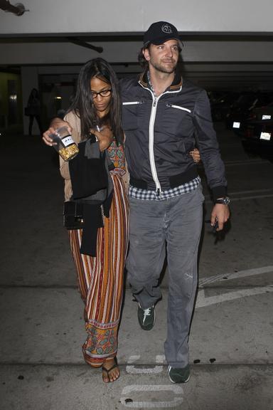 Bradley Cooper e Zoe Saldana já são vistos novamente juntos pela Califórnia, Estados Unidos