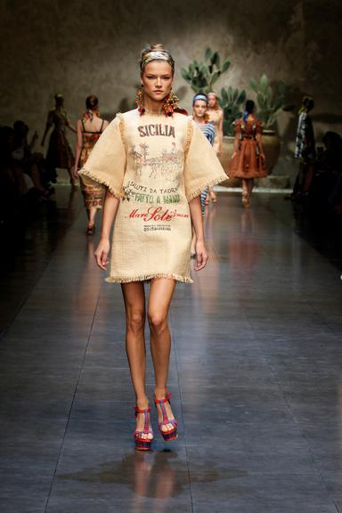 Dolce & Gabbana apresenta coleção primavera/verão 2013 na Semana de Moda de Milão, na Itália