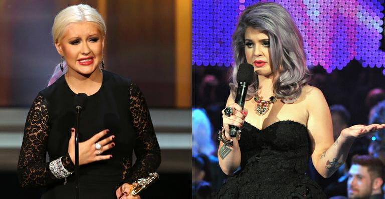 Christina Aguilera chamou Kelly Osbourne de gorda. Anos depois, Kelly emagreceu e Aguilera ficou mais fofinha. A filha de Ozzy Osboune se vingou criticando a forma da cantora 