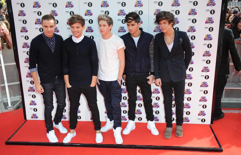 Os meninos do One Direction: Liam Payne, Louis Tomlinson, Niall Horan, Zayn Malik e Harry Styles
