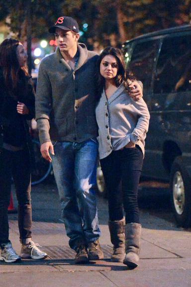 Ashton Kutcher e Mila Kunis juntos em Nova York