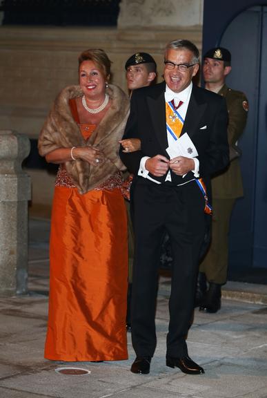 O presidente da Câmara de Luxemburgo e a esposa