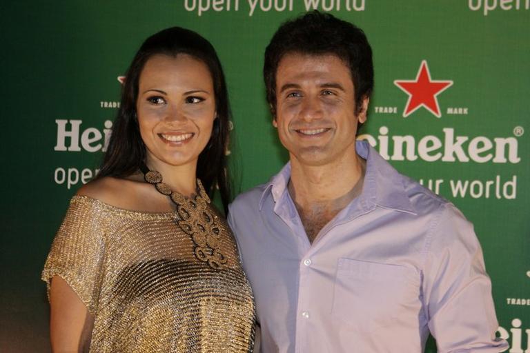 Eriberto Leão com a esposa Andréa Leal