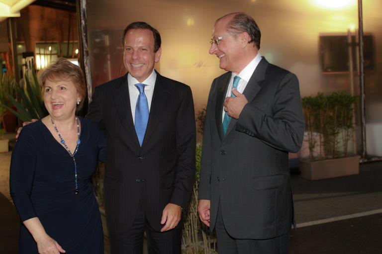 Alda Marco Antonio, João Doria e Geraldo Alckmin