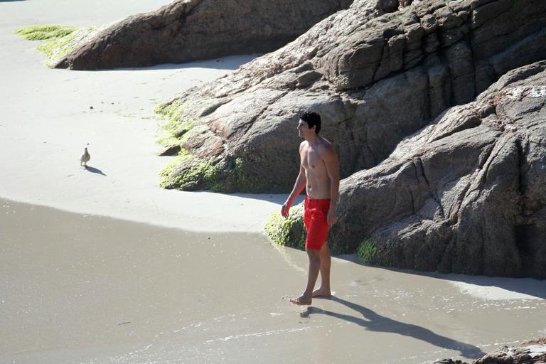Reynaldo Gianecchini em praia no Rio de Janeiro