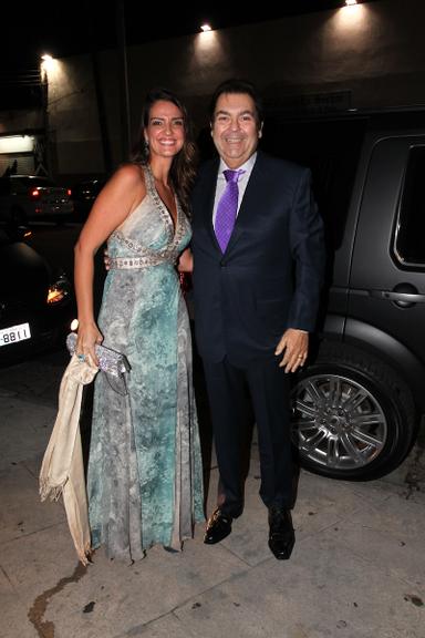 Fausto Silva com a mulher, Luciana