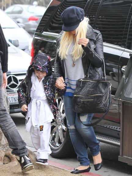 Christina Aguilera e Max, seu filho