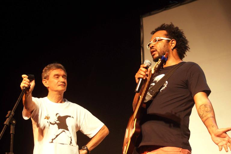 Serginho Groisman com Marcelo Marrom