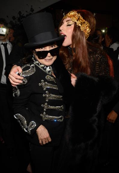 Lady Gaga e Yoko Ono no lançamento do perfume da cantora americana 