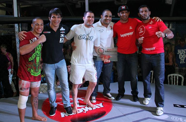 Evento de luta na academia dos atletas Minotauro e Minotouro, no Rio de Janeiro