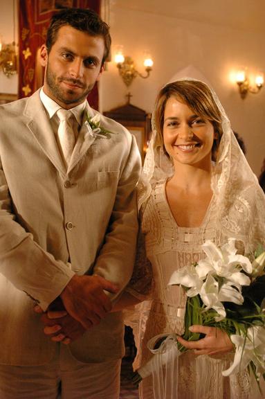 Pedro (Henri Castelli) e Vitória (Cláudia Abreu) em 'Belíssima', de 2005