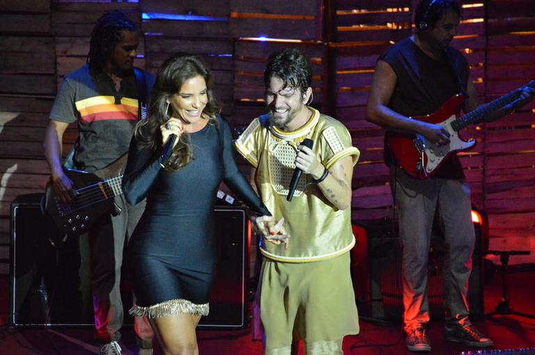 Ivete Sangalo grava participação na gravação do DVD de Saulo Fernandes