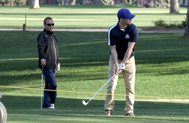 Justin Timberlake pratica golfe na Califórnia 