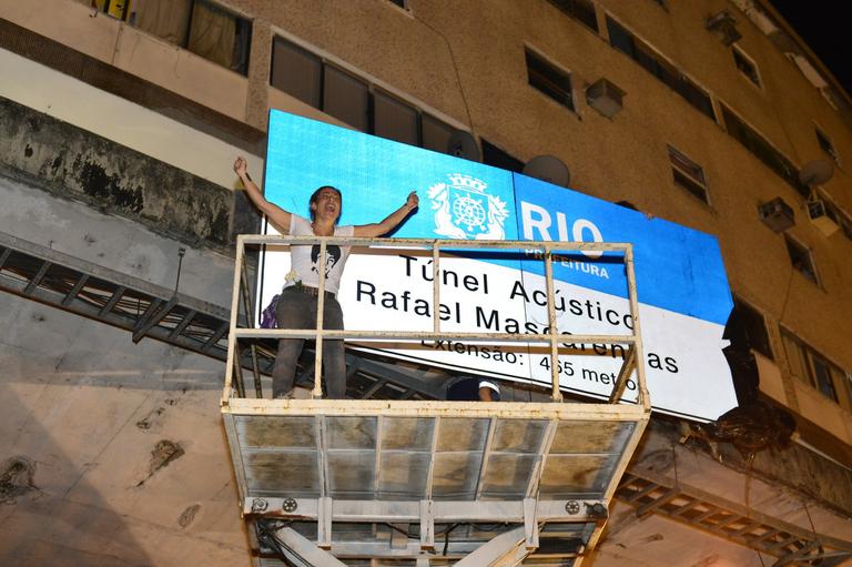 Cissa Guimarães inaugura túnel em homenagem a seu filho Rafael Mascarenhas, no Rio de Janeiro 