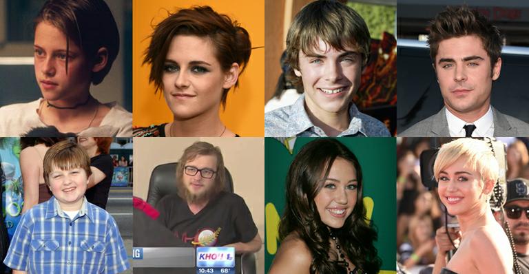 Veja o antes e depois de 20 atores que fazem sucesso desde que eram crianças