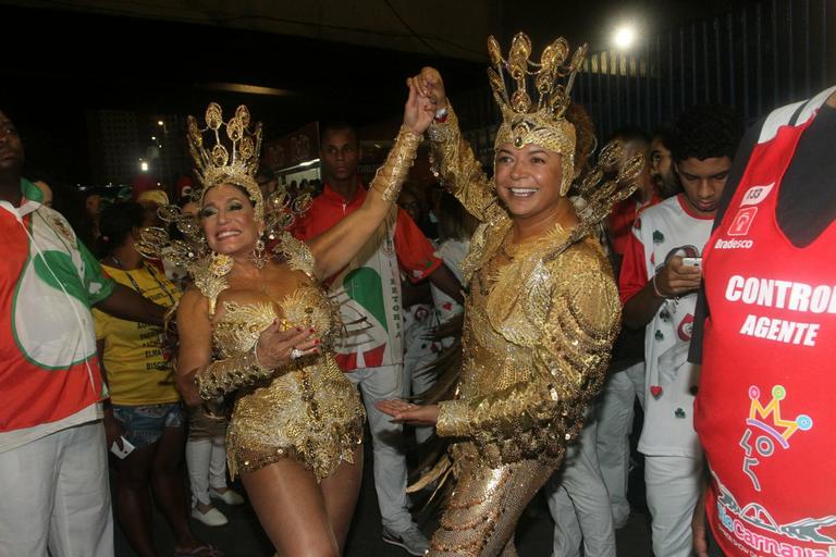 Susana Vieira e David Brazil brilham no desfile da Grande Rio