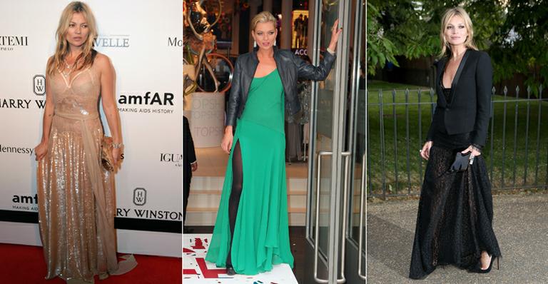 Confira 10 vestidos longos de Kate Moss que inspiram madrinhas de casament