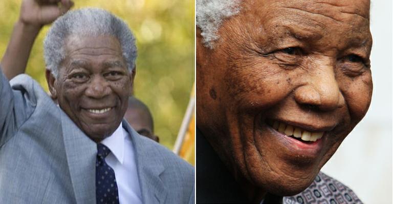 Morgan Freeman interpretou Nelson Mandela