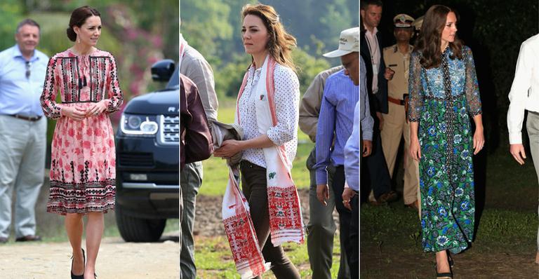 Veja os looks de Kate Middleton em viagem à Índia