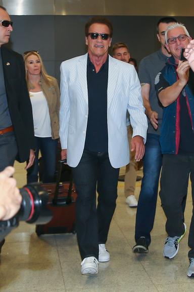 Arnold Schwarzenegger desembarca no Brasil 
