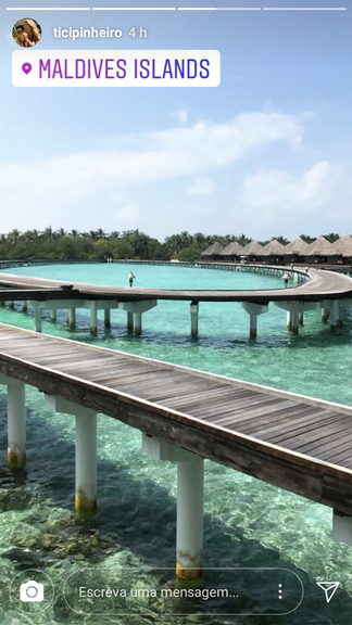 Ticiane Pinheiro e César Tralli: lua de mel nas Maldivas