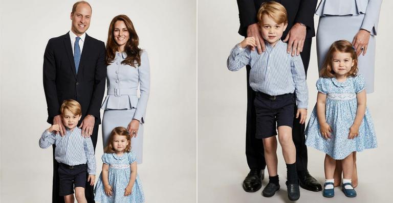 Príncipe William e Kate Middleton com os filhos George e Charlotte