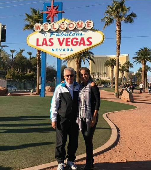 Carlos Alberto de Nóbrega e Renata Domingues: férias em Vegas