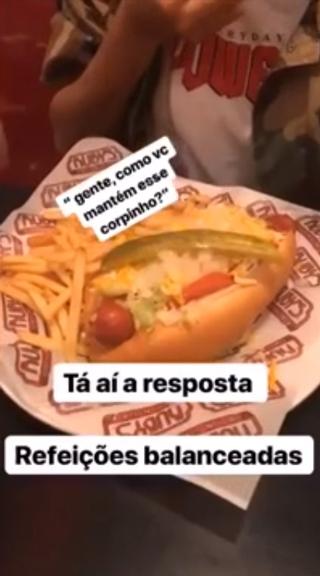 Anitta devora combo de fast food em jantar com Thiago Magalhães