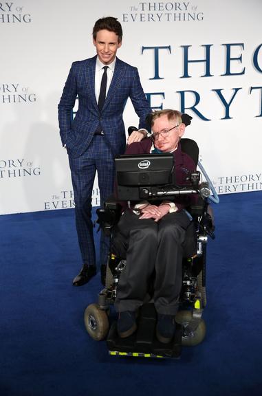 Stephen Hawking e Eddie Redmayne