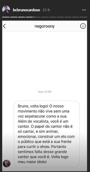 Bruno Cardoso compartilha as mensagens carinhosas dos fãs