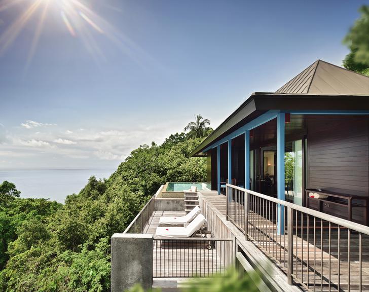 Com uma vista panorâmica, o Four Seasons Seychelles é de tirar o fôlego