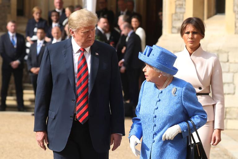 Trump e Rainha Elizabeth