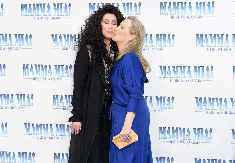 Meryl Streep e Cher na premiére de Mamma Mia! Here we go again