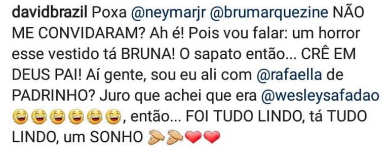 David Brazil, Neymar Jr. e Bruna Marquezine