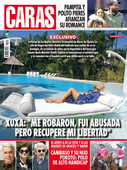 Capa da revista CARAS na Argentina com Xuxa Meneghel